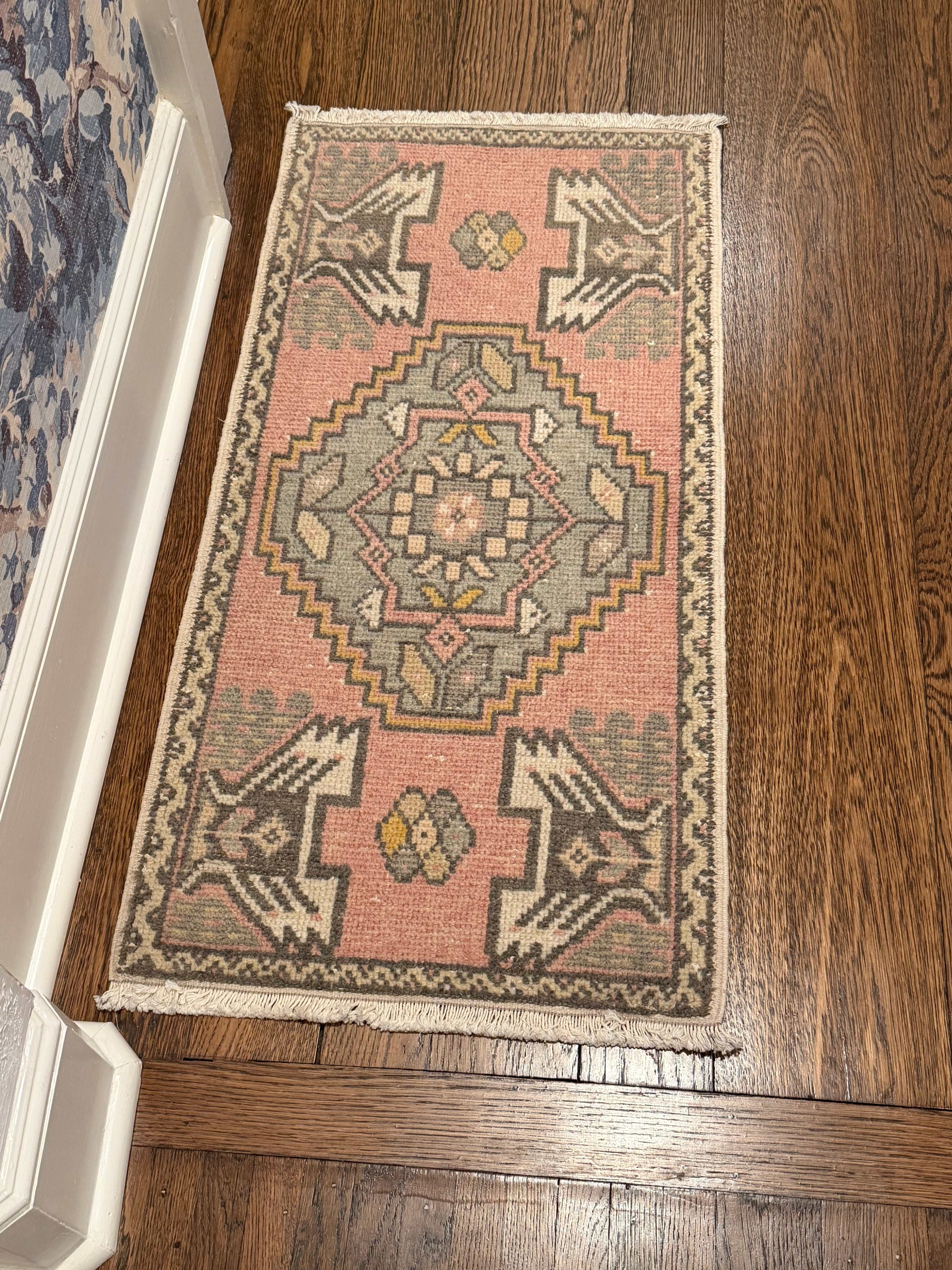 1 of 2 Matching Oushak Mats