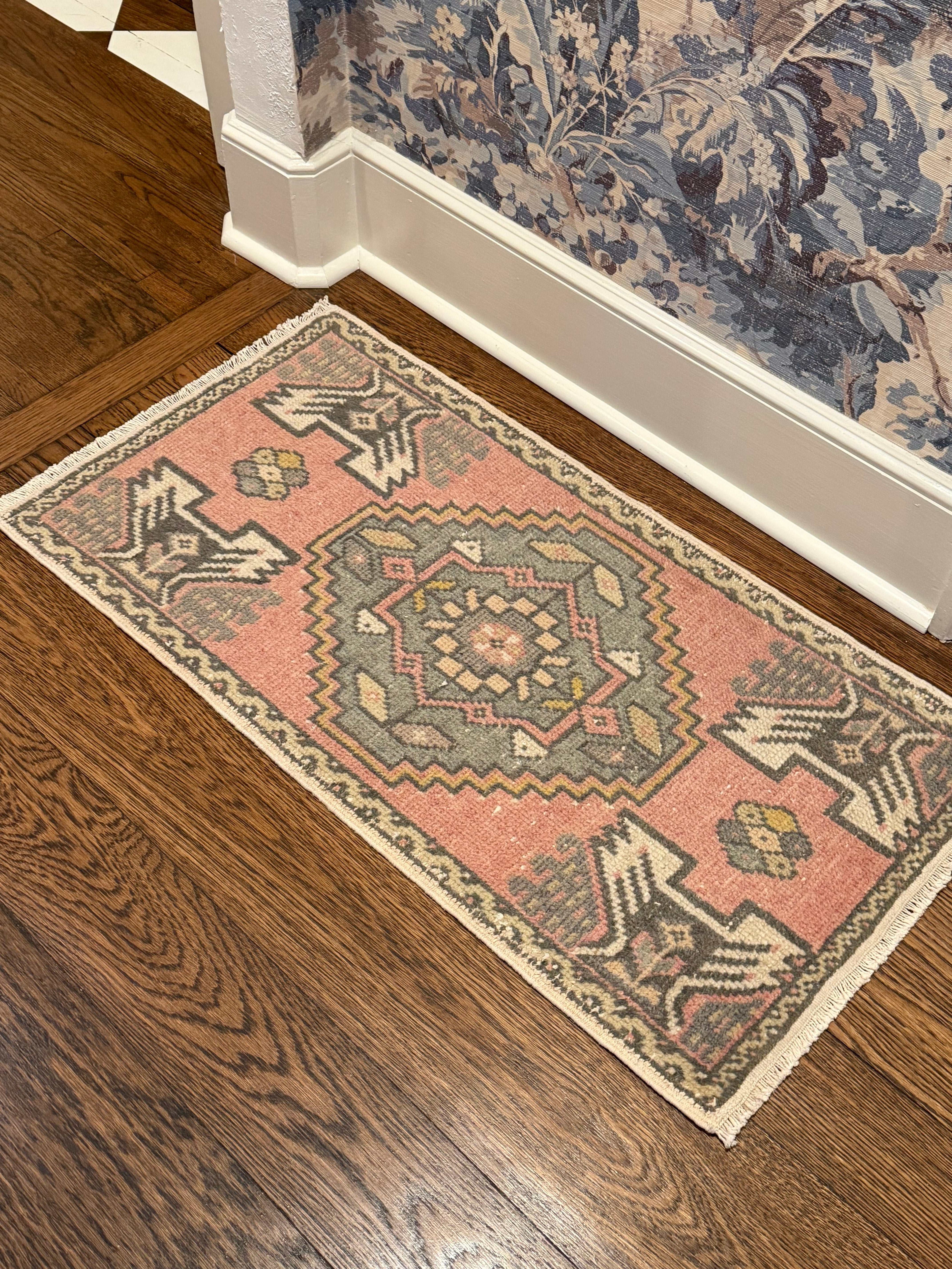 1 of 2 Matching Oushak Mats