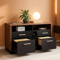 Black Walnut Professional Four Drawer File Cabinet