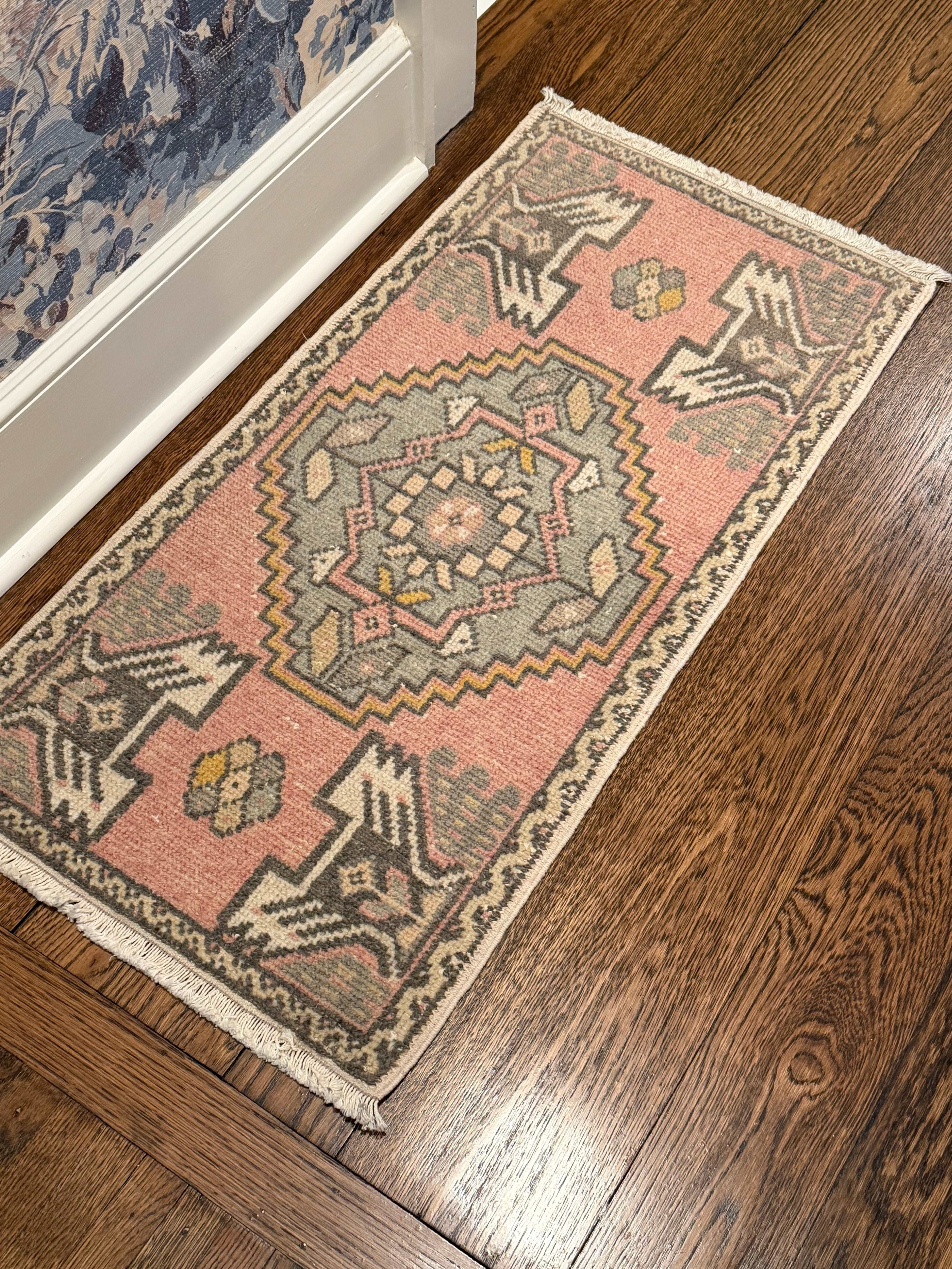 1 of 2 Matching Oushak Mats