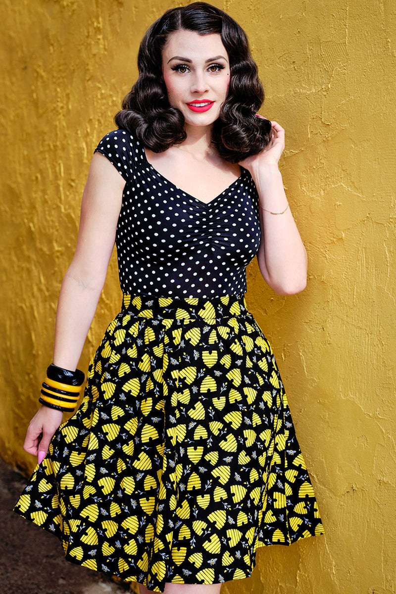 Isabel Top in Polka Dots - Plus Sizes only