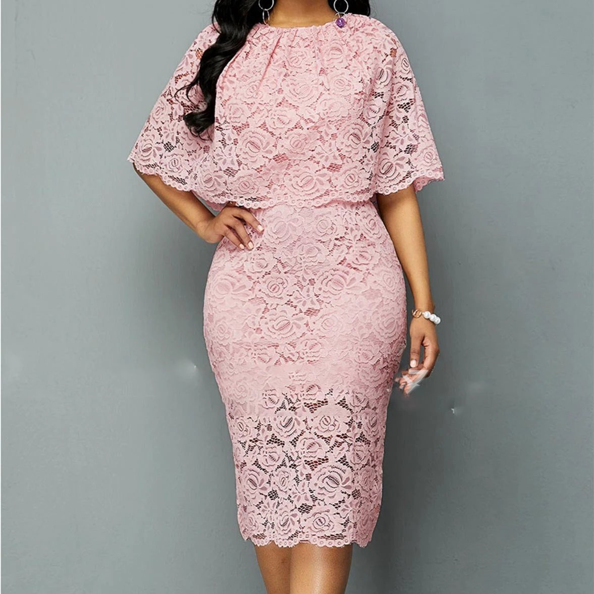 African Lace Dresses For Women Fashion New Africa Sexy Wedding Outfit 4XL 5XL Plus Size Maxi Dress Dashiki Ankara Robe