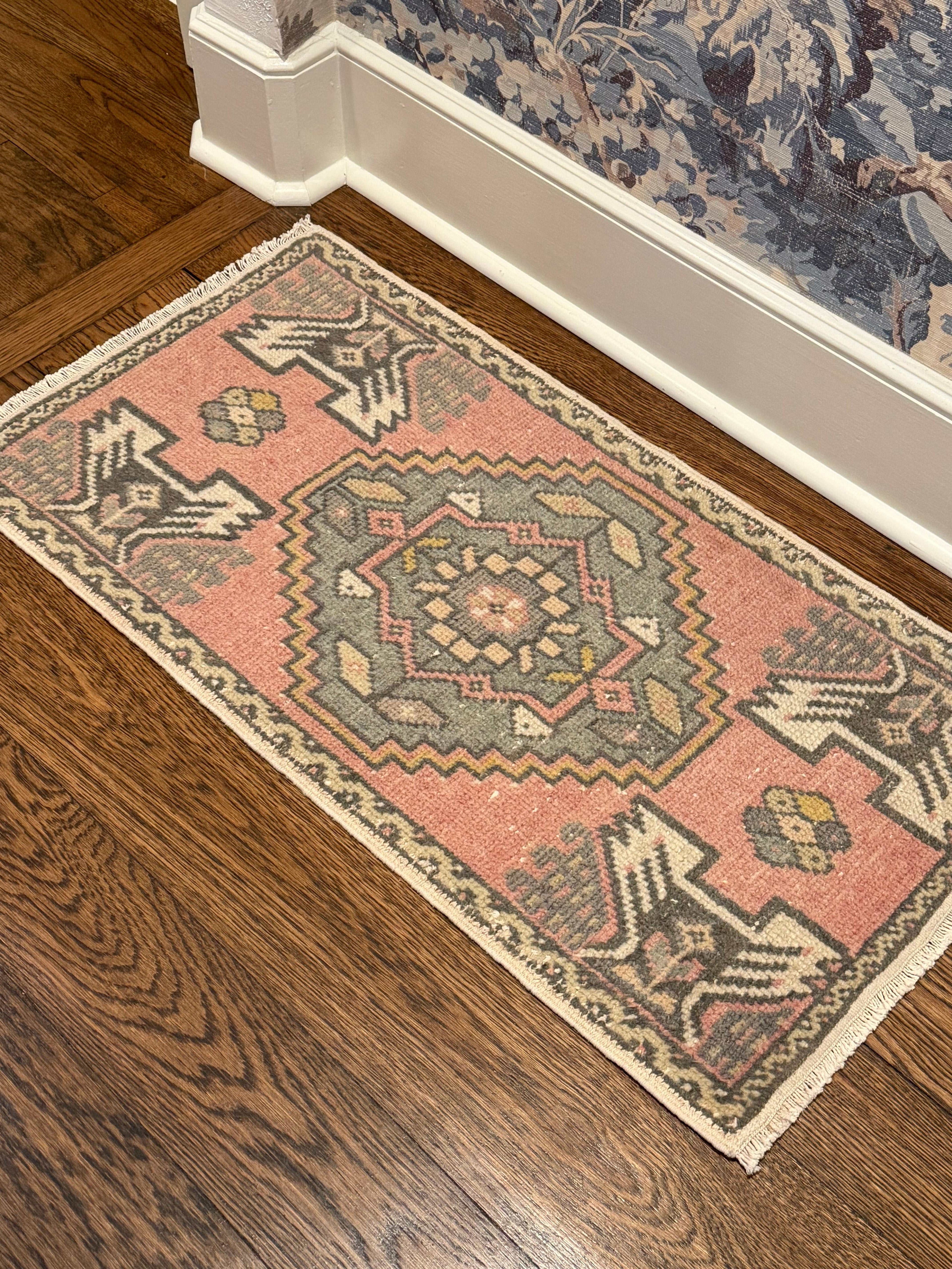 1 of 2 Matching Oushak Mats