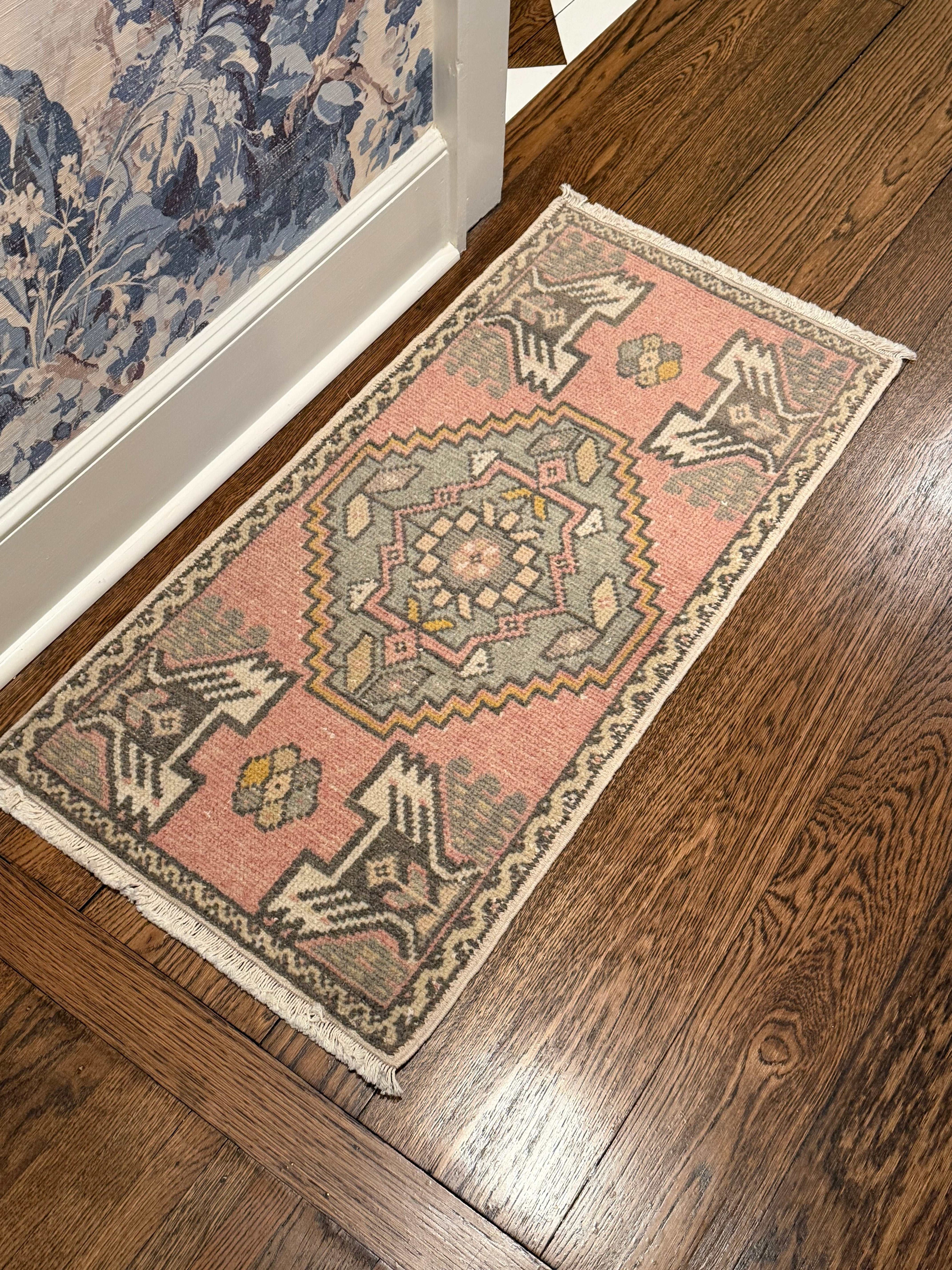 1 of 2 Matching Oushak Mats