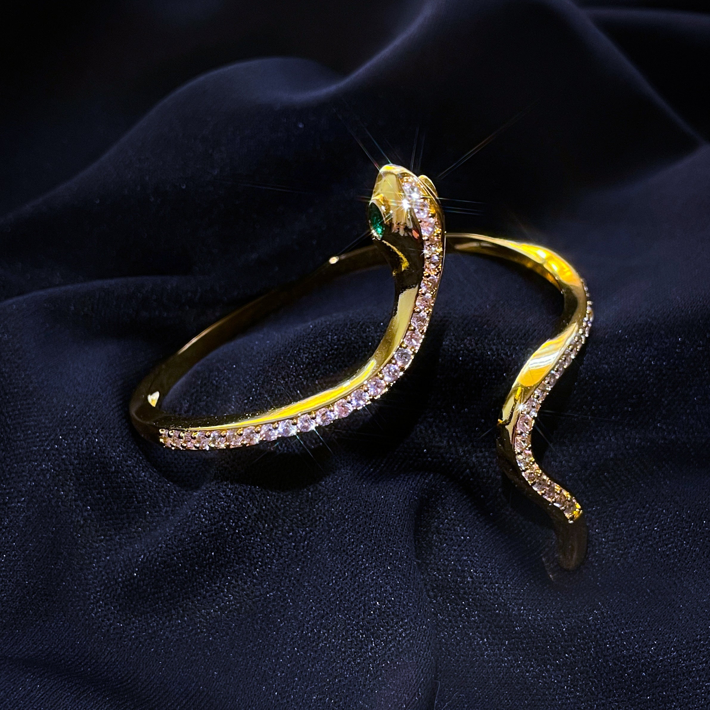 Crystal Snake Bangle Bracelet