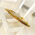 Star Splash Gold Bangle - Thin