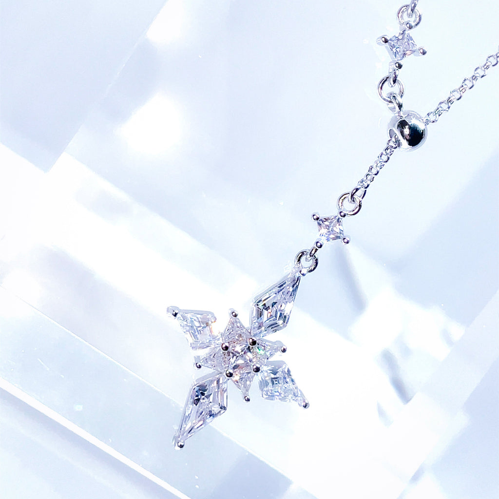 Gothic Cross Lariat Necklace