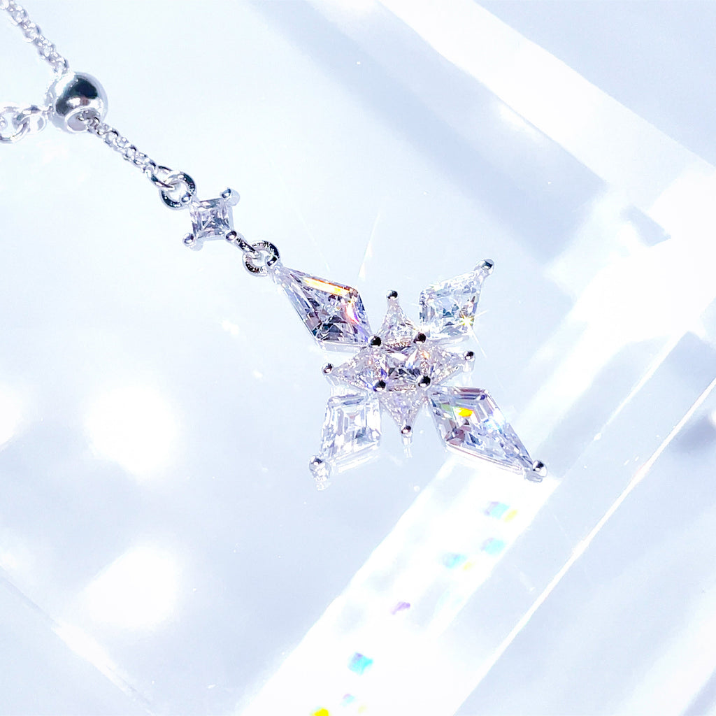 Gothic Cross Lariat Necklace