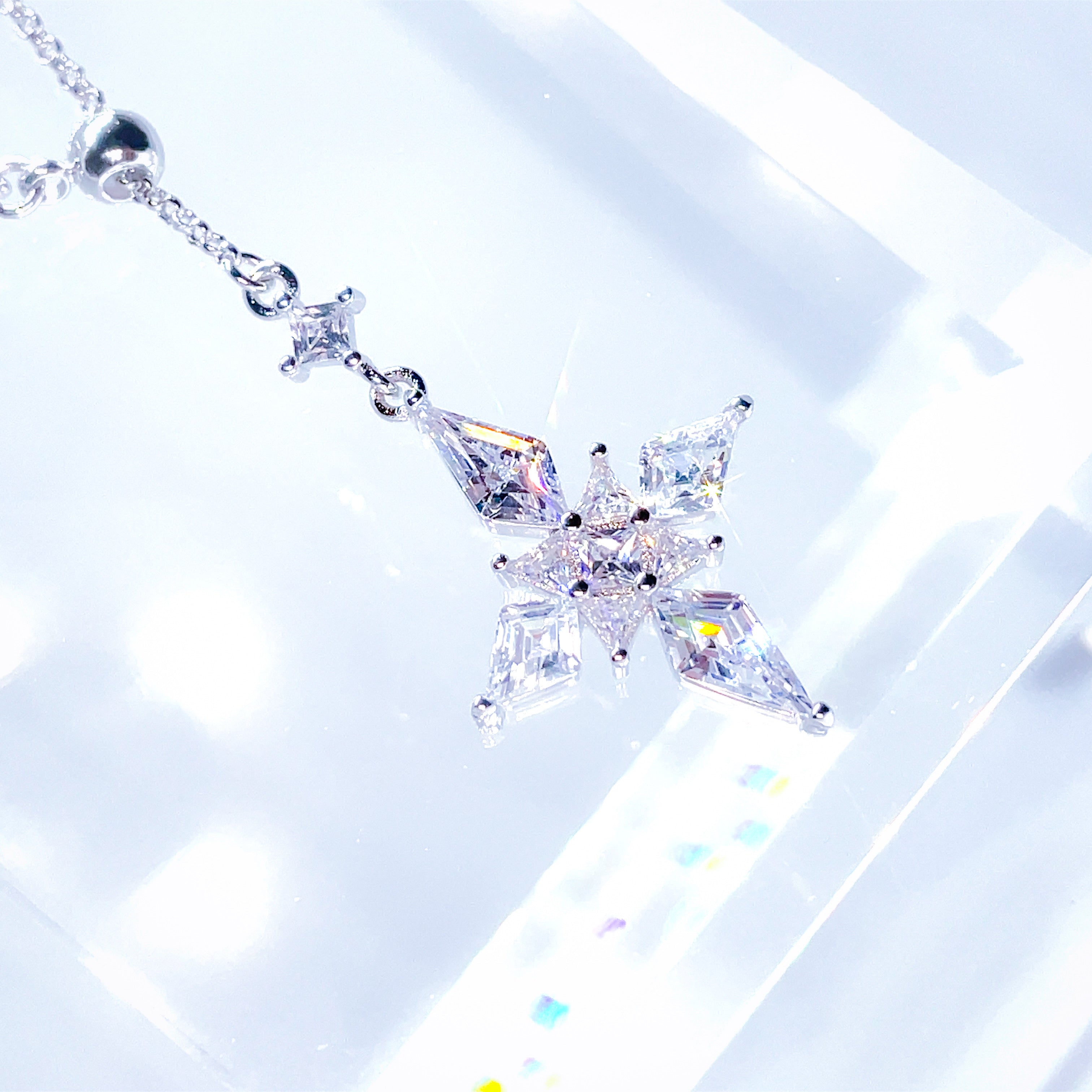 Gothic Cross Lariat Necklace