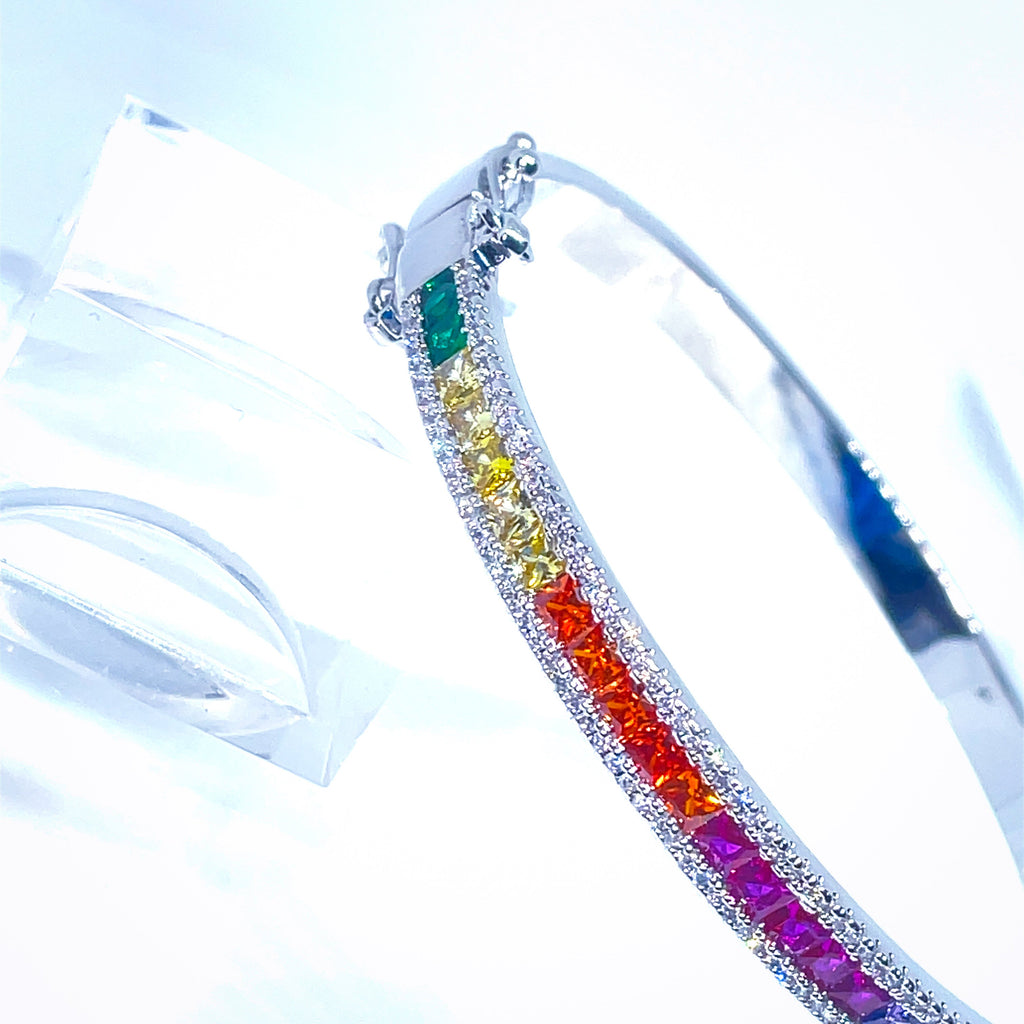 Hope - Rainbow Bangle Bracelet