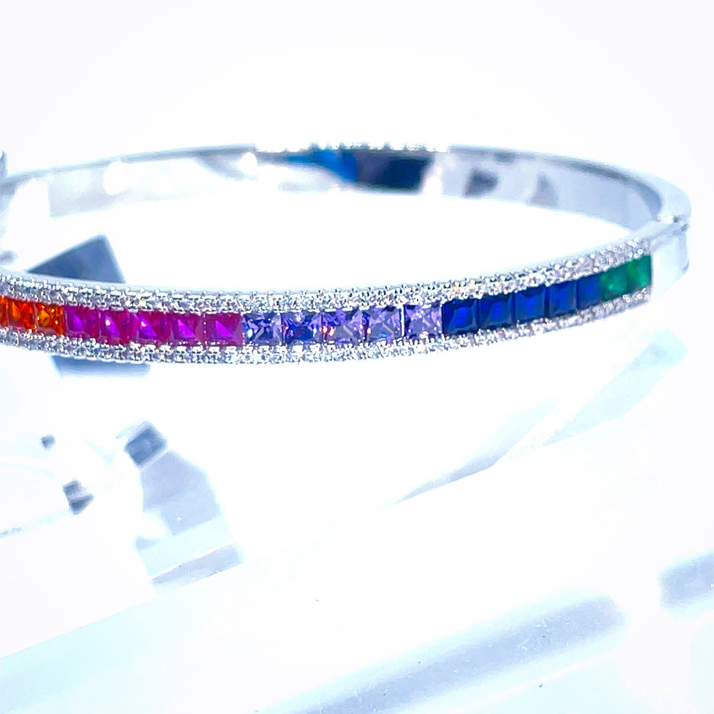 Hope - Rainbow Bangle Bracelet