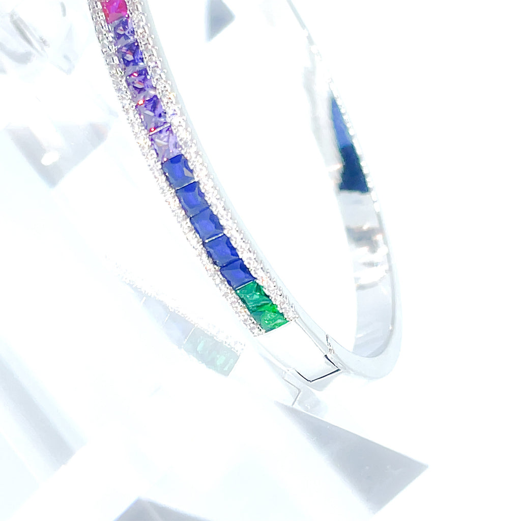 Hope - Rainbow Bangle Bracelet