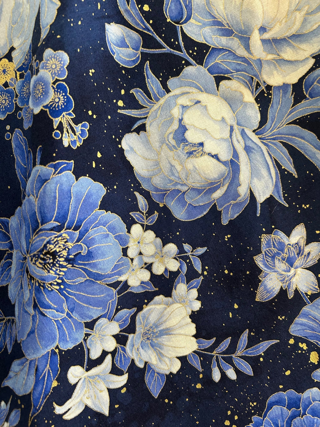 Metallic Floral Vintage Dress - 4X only, 1 left!