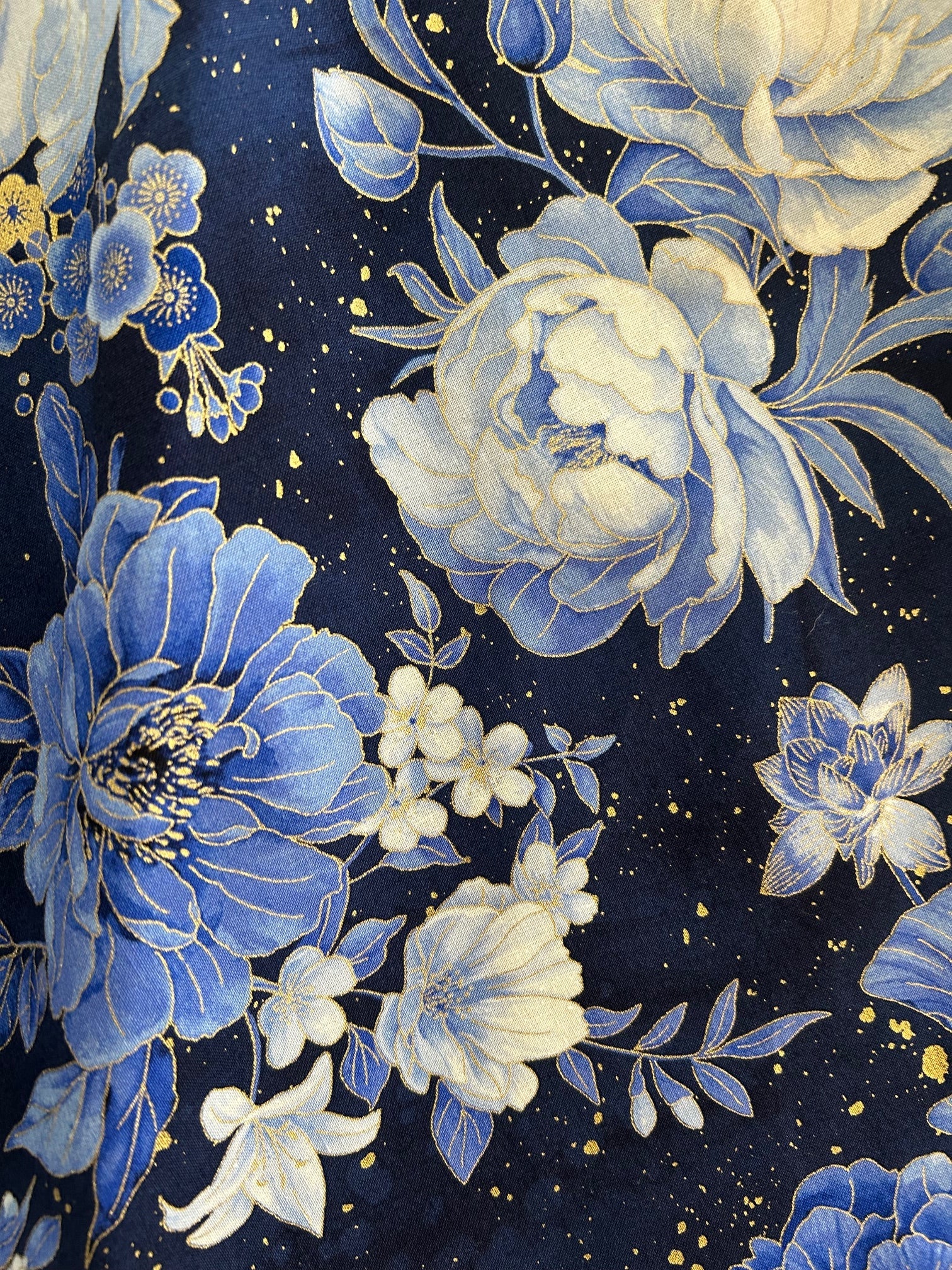 Metallic Floral Vintage Dress - 4X only, 1 left!