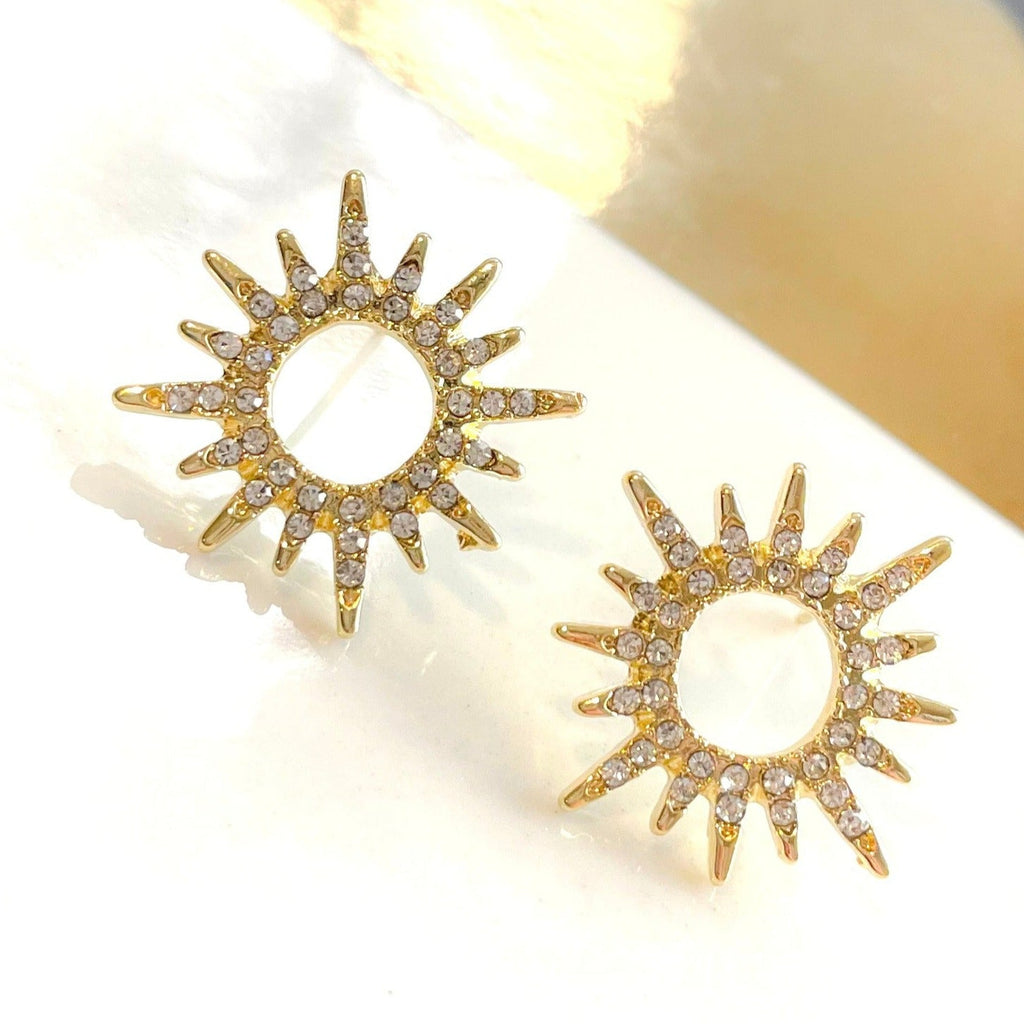 Gold Sun Studs