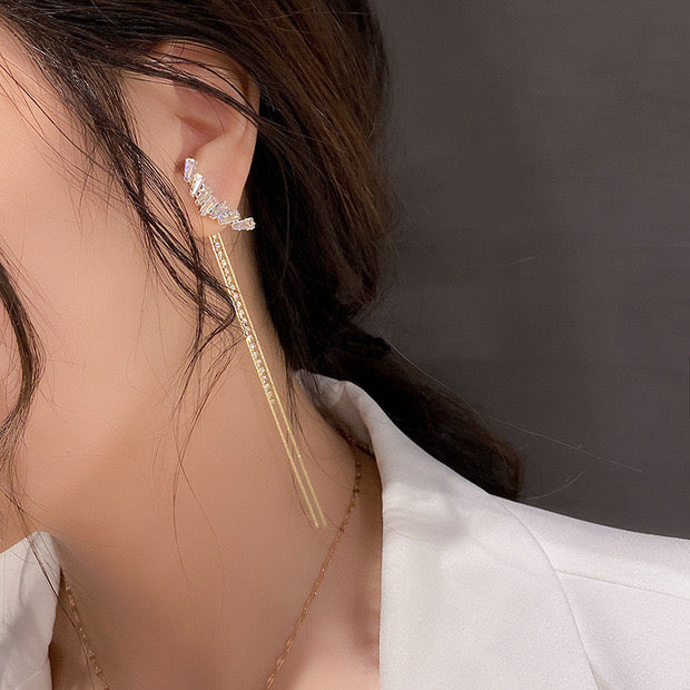 Crystal Back Drop Earrings