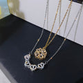Lucky Clover Hearts 2-way Necklace