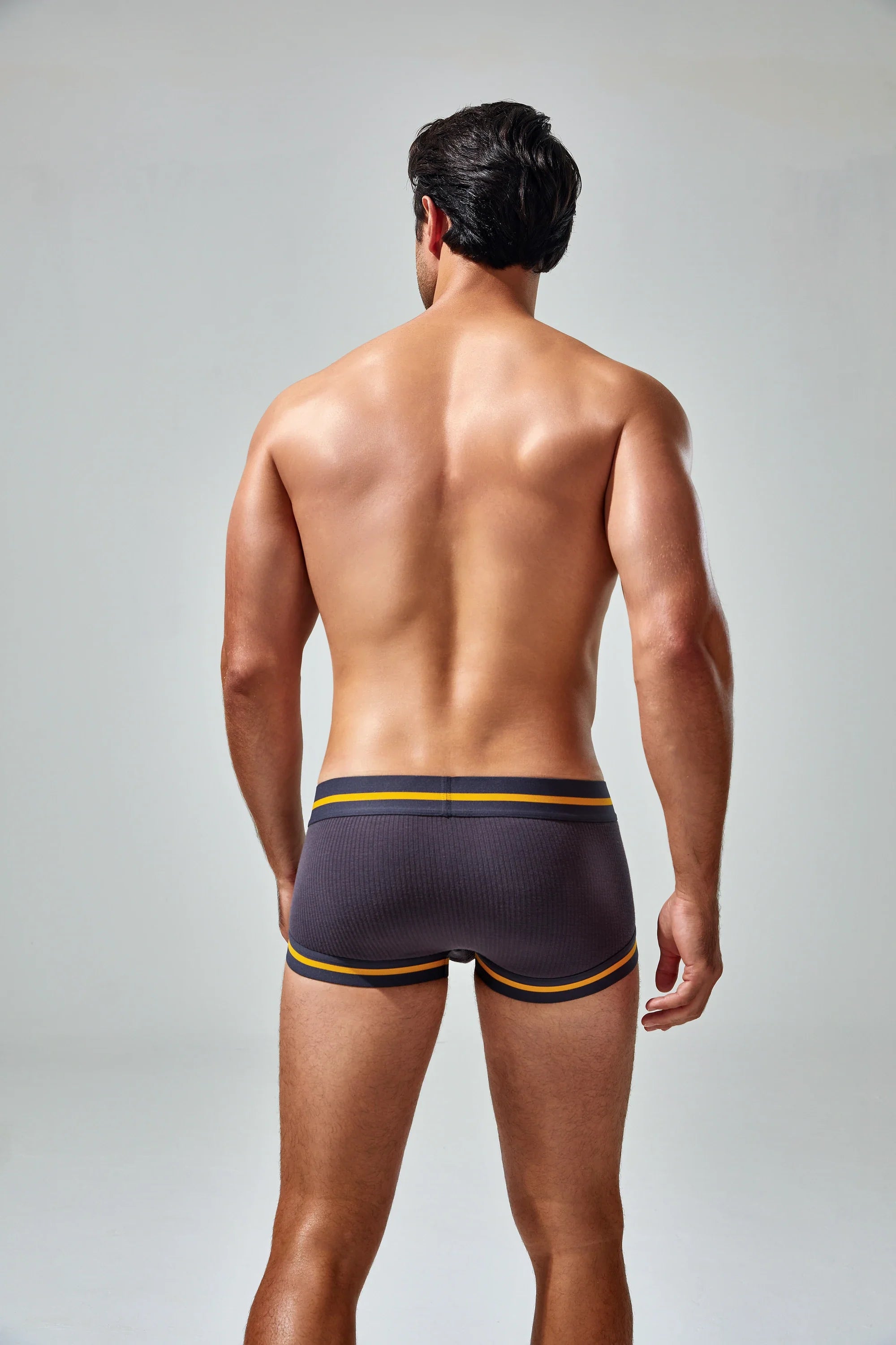 Men's Cotton Boxer Briefs , Breathable & Solid Colors