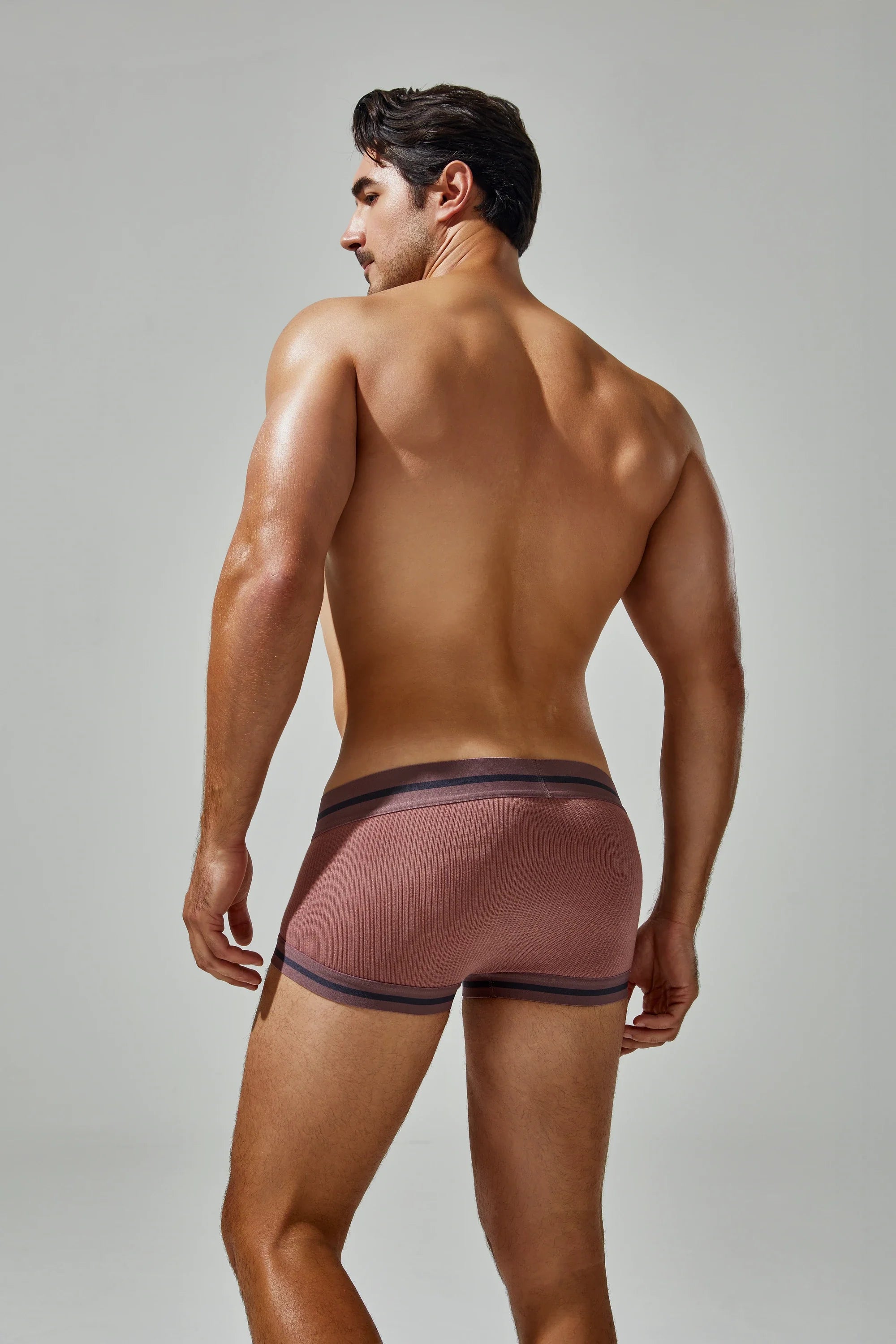 Men's Cotton Boxer Briefs , Breathable & Solid Colors