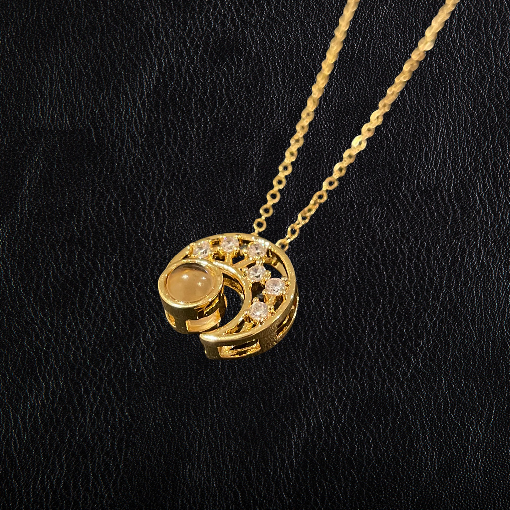 I Love You 100% Crescent Moon Necklace