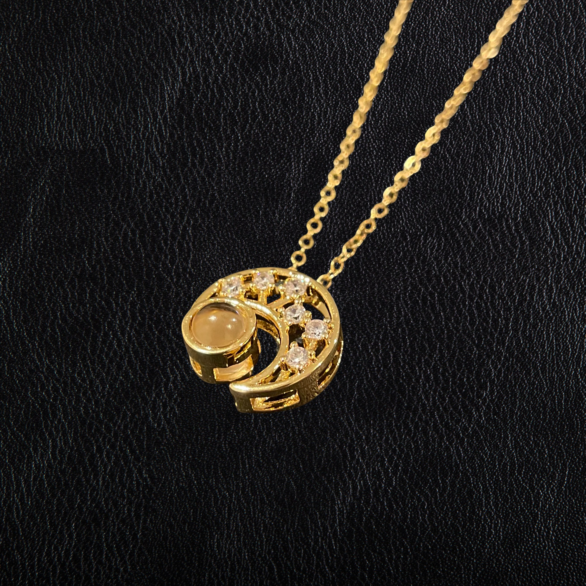 I Love You 100% Crescent Moon Necklace