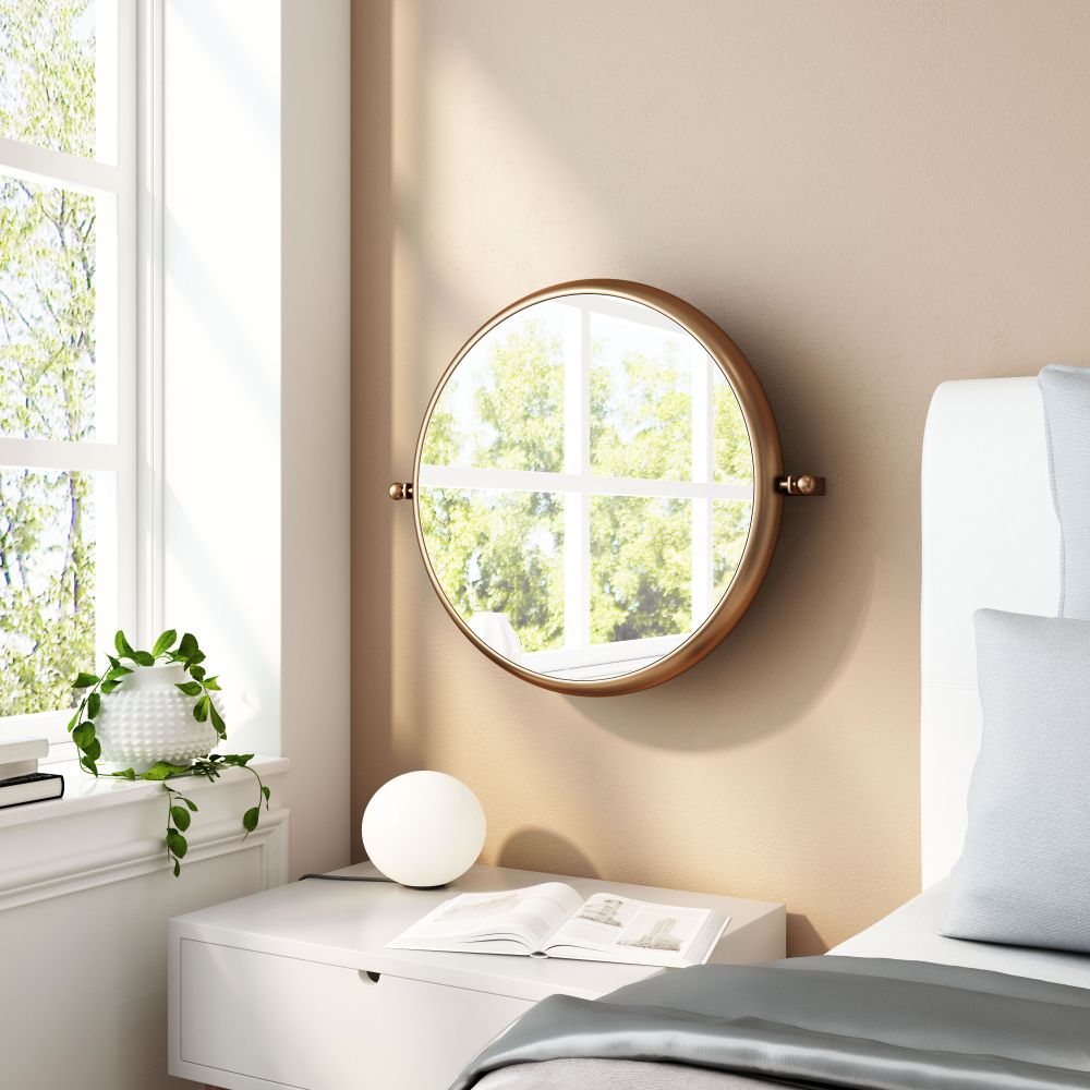 Rand Painted Steel Frame Wall Mirror