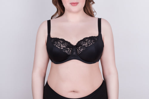 Bra Milavitsa 112830 - Elastic Lace, Underwired with Triple Segment Cups