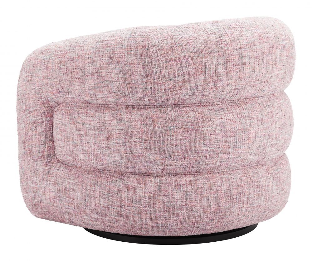 Refine Textured Fabric Swivel Club Chair