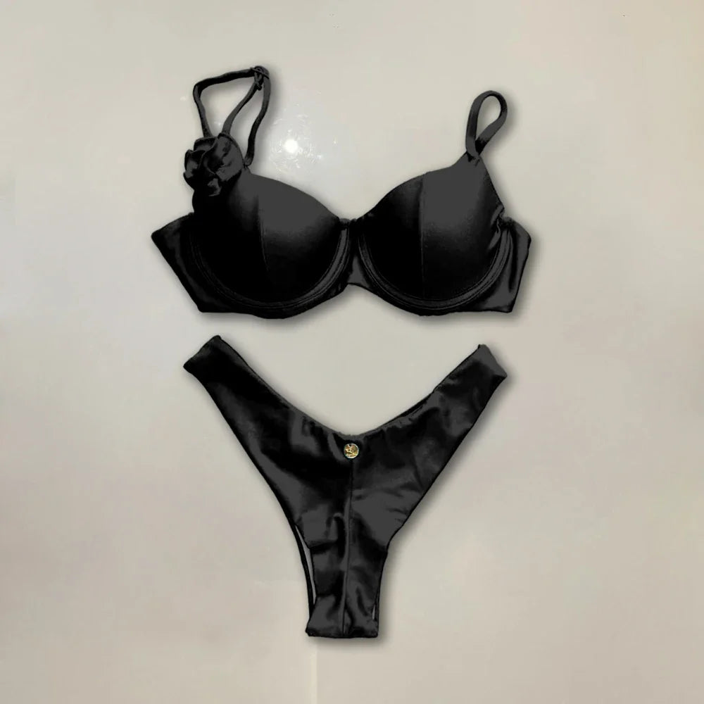 New bright color vacation two piece swimwear