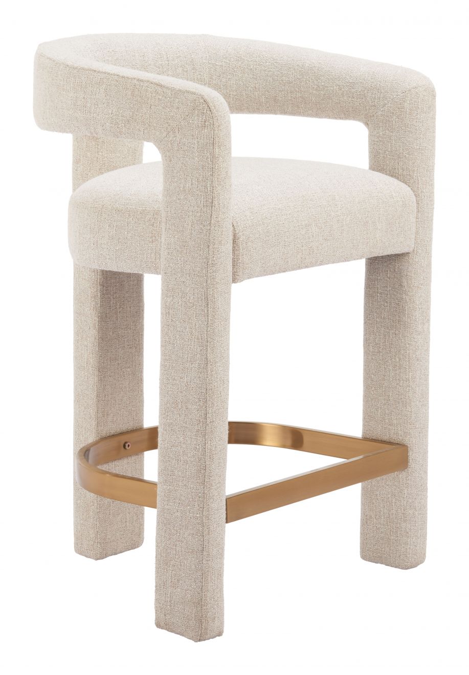 Saiko Textured Fabric Counter Stool