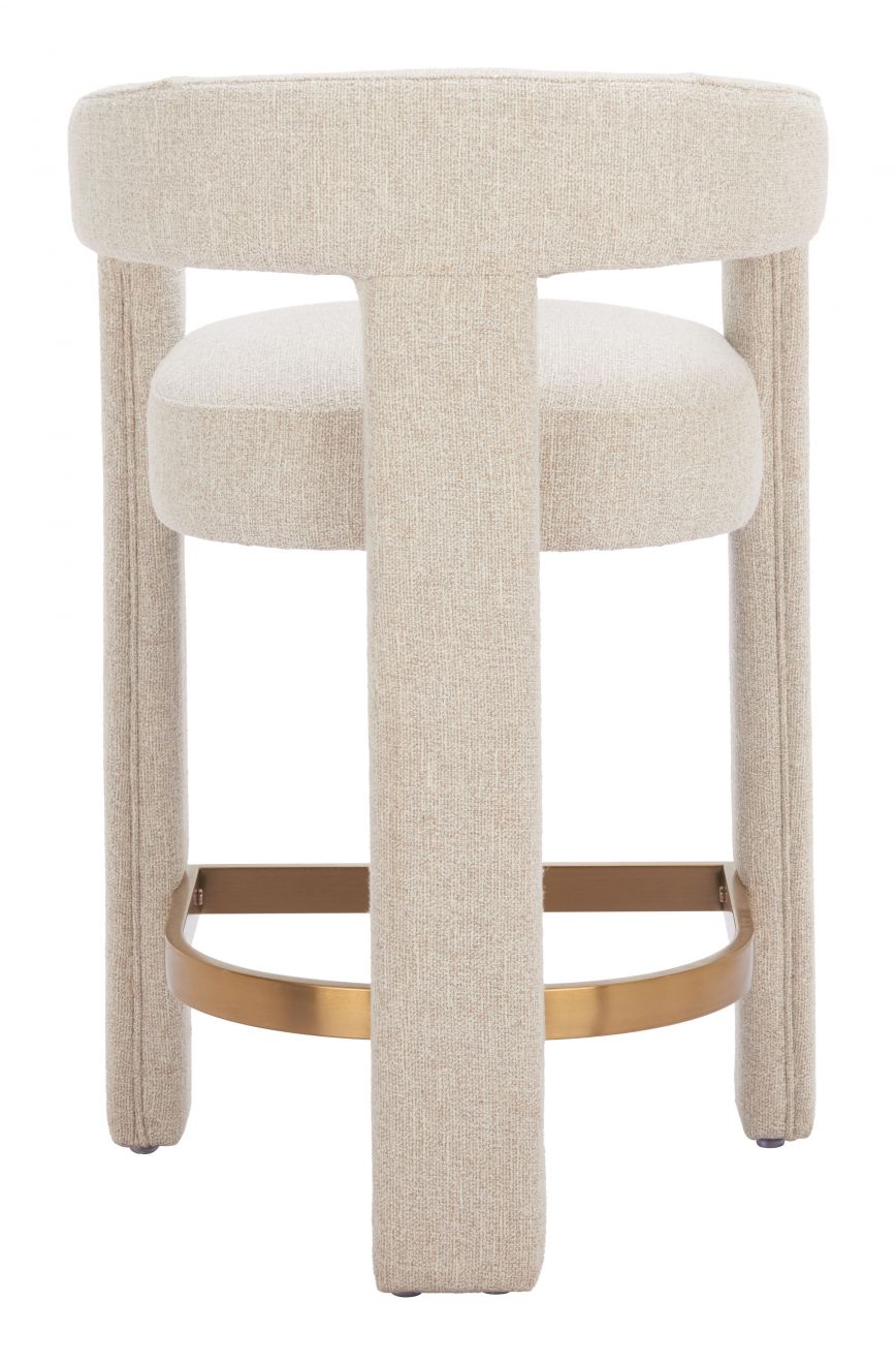 Saiko Textured Fabric Counter Stool