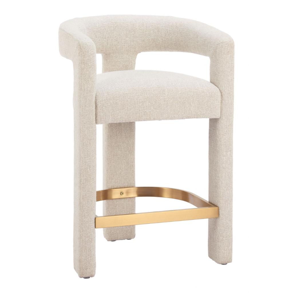 Saiko Textured Fabric Counter Stool