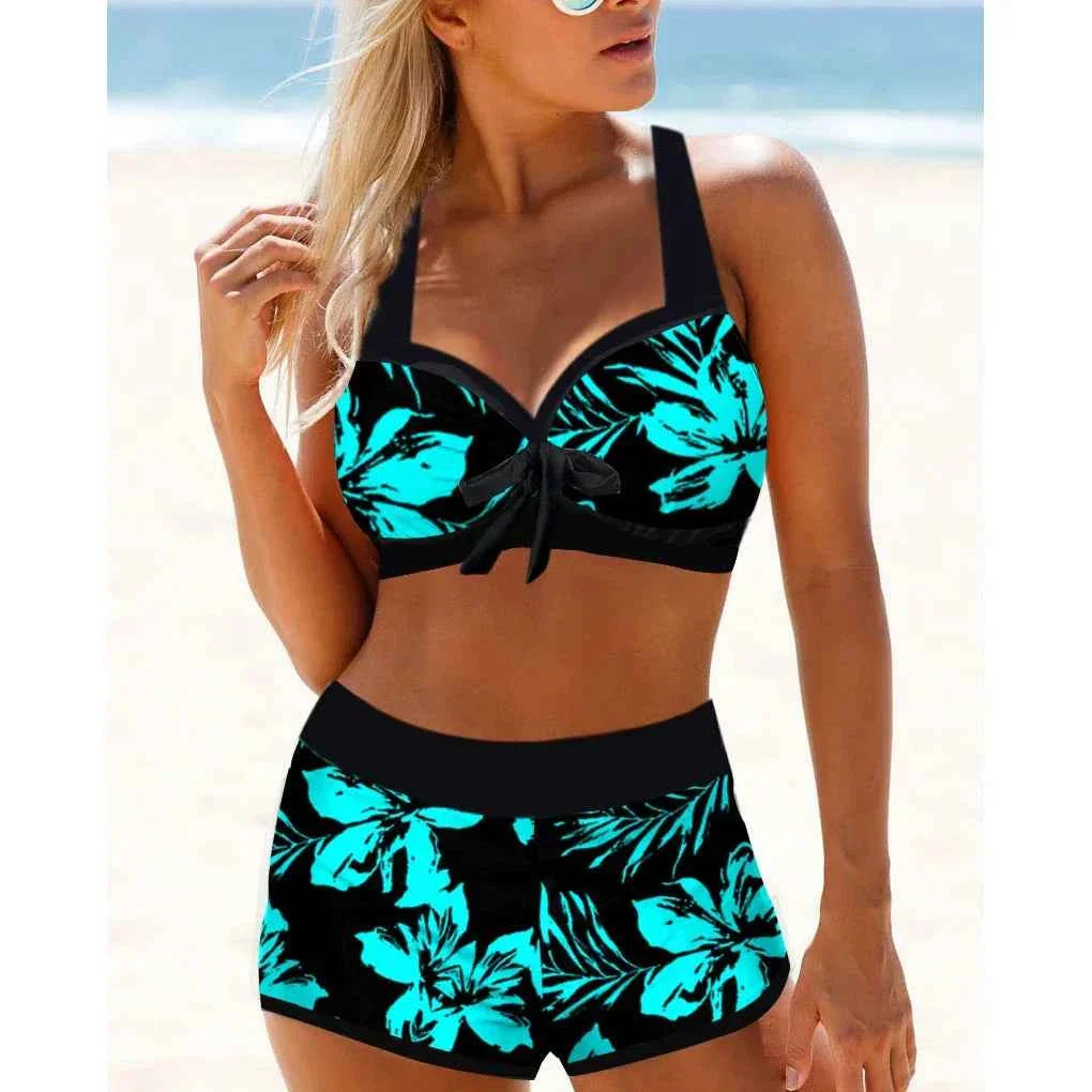 Navy Stripe Tankini Bikini Set S-6XL