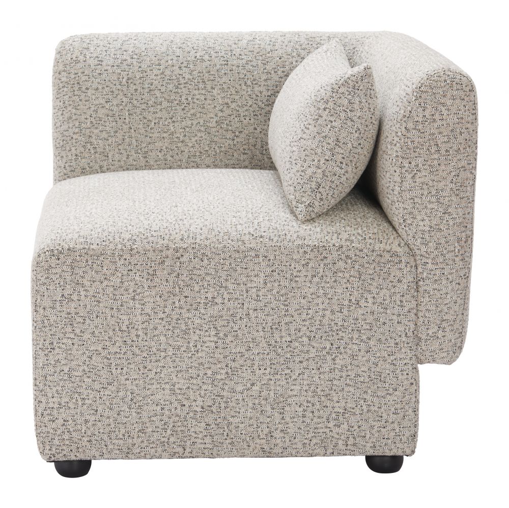Simu Textured Fabric Corner Chair