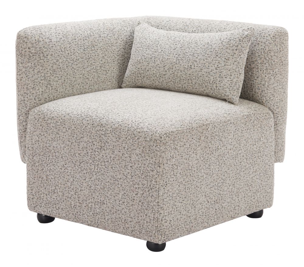 Simu Textured Fabric Corner Chair