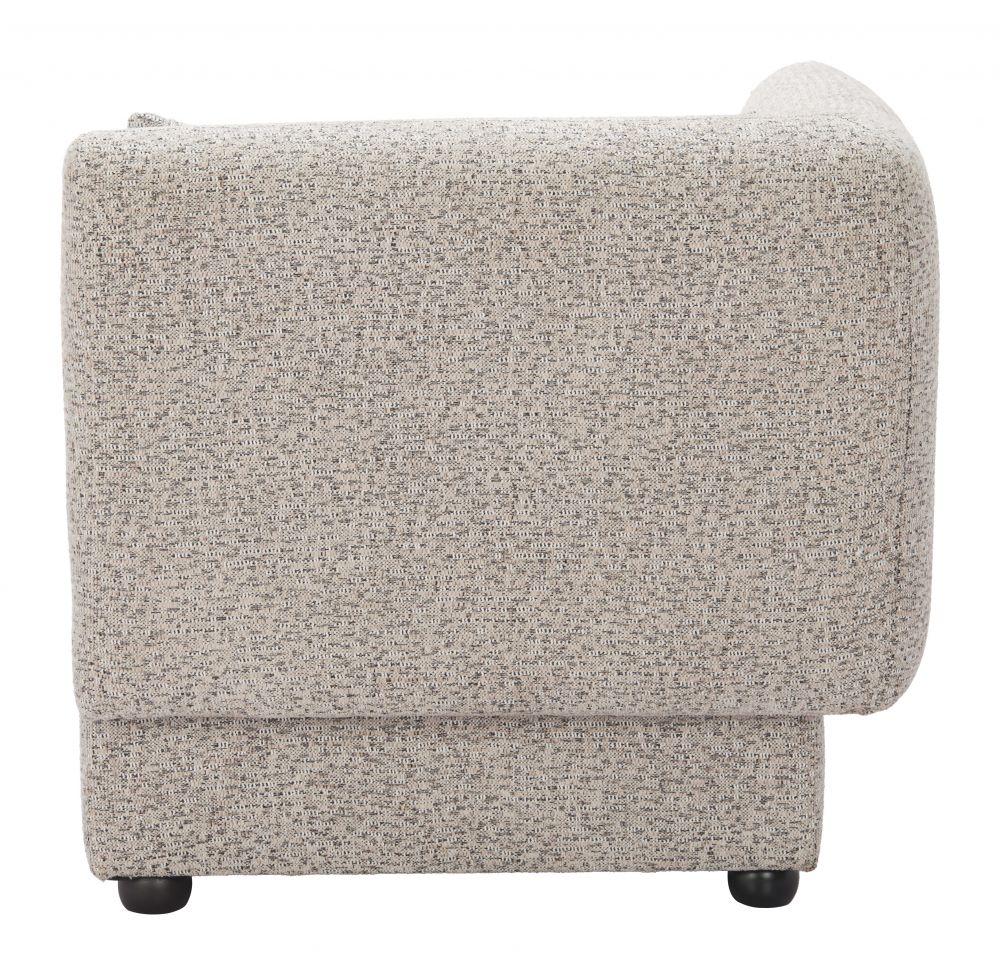 Simu Textured Fabric Corner Chair