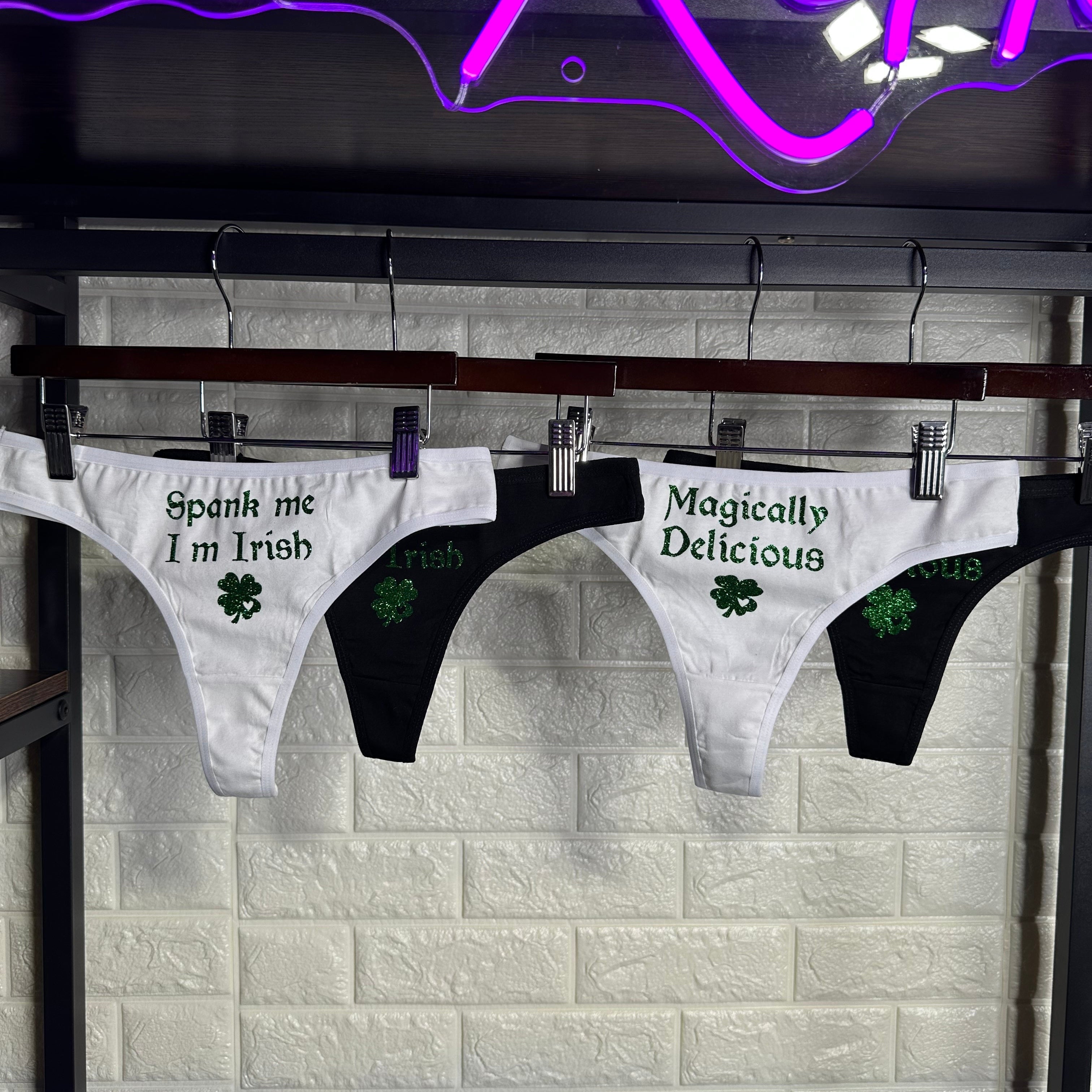 Spank me I'm Irish Cotton Thong Panties