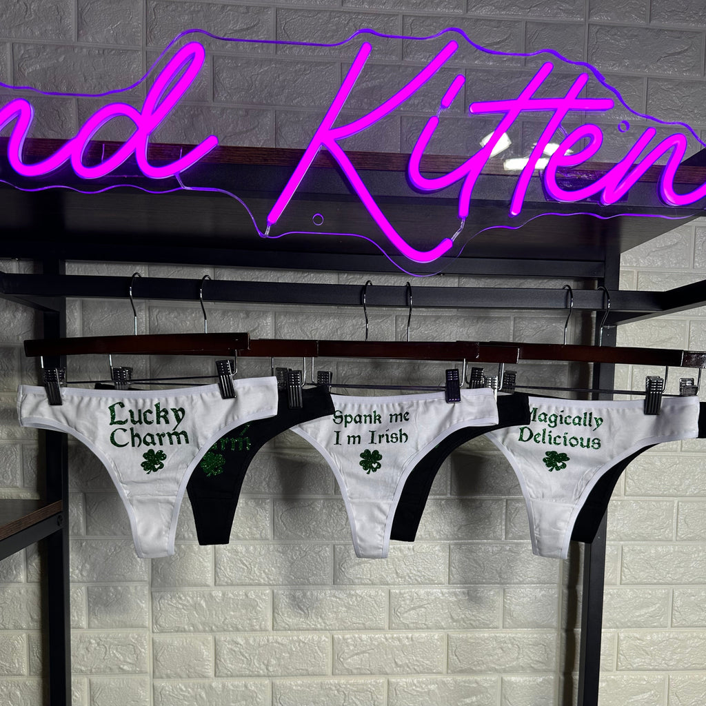 Spank me I'm Irish Cotton Thong Panties