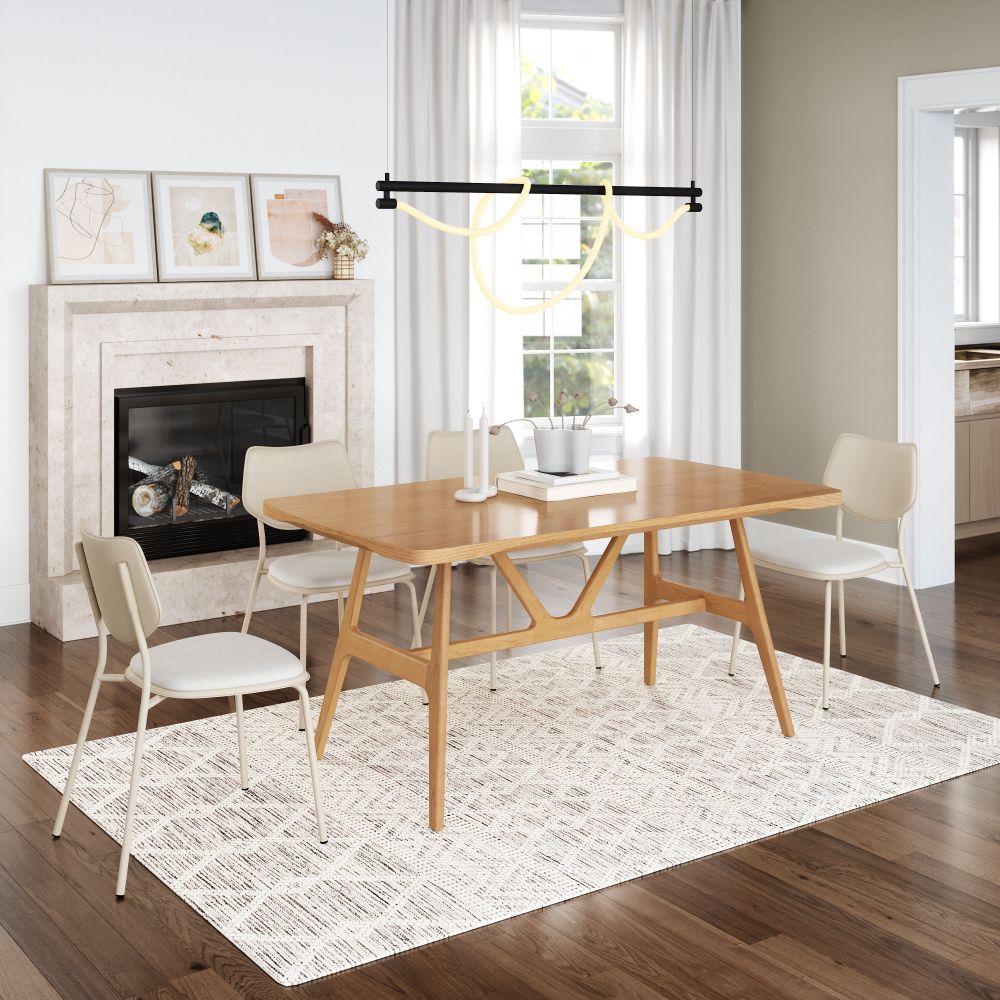 Zeal White Faux Leather Dining Chair 4PC