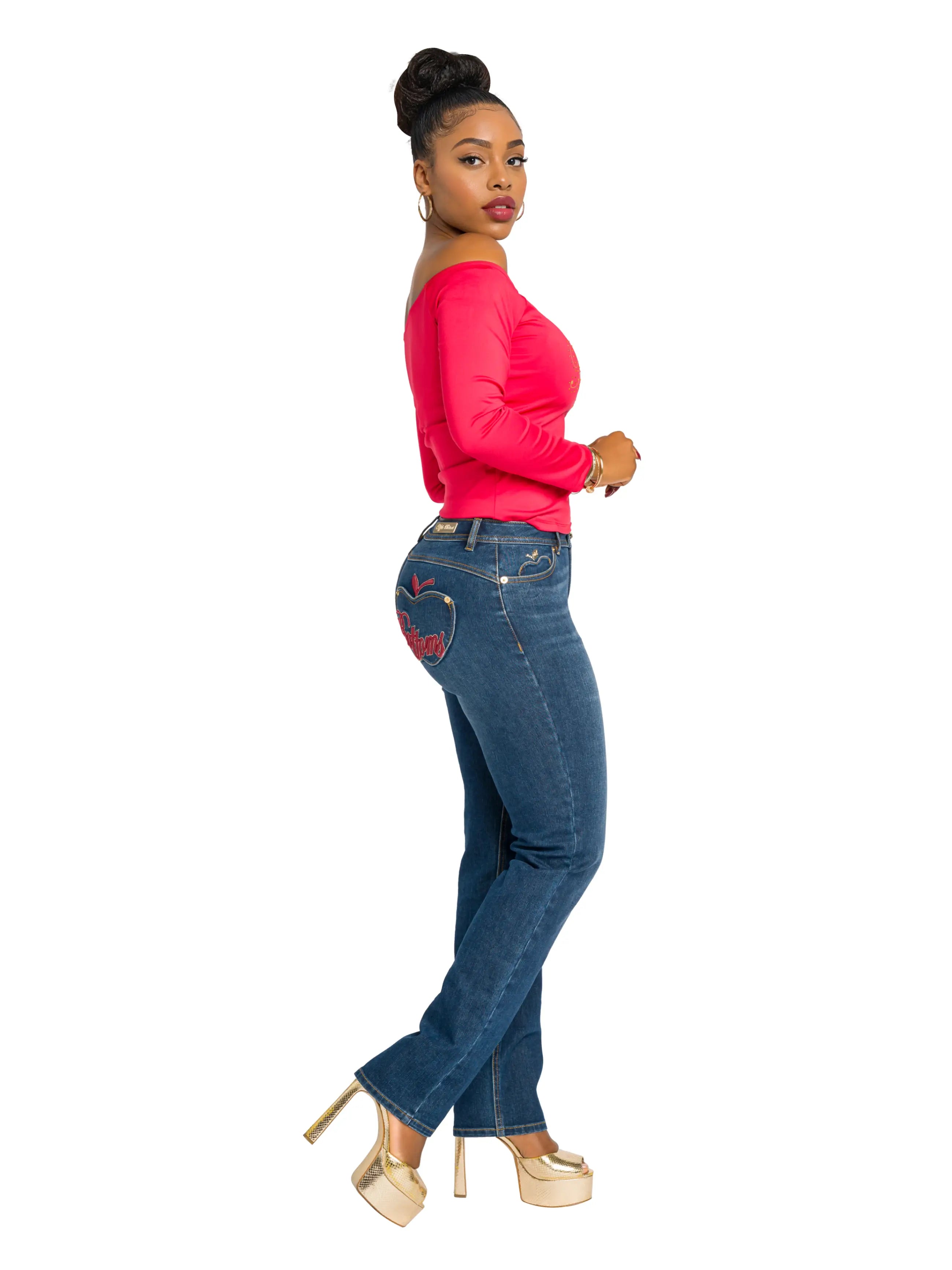Apple Pocket Low-Rise Jean
