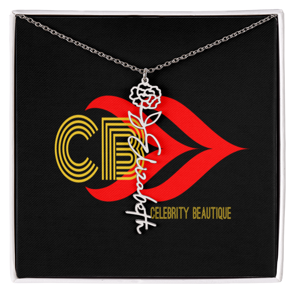 Celebrity's Flower Name Necklace