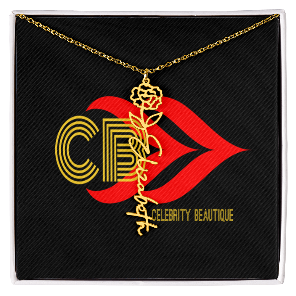 Celebrity's Flower Name Necklace