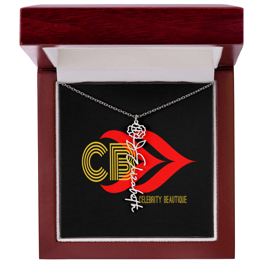 Celebrity's Flower Name Necklace