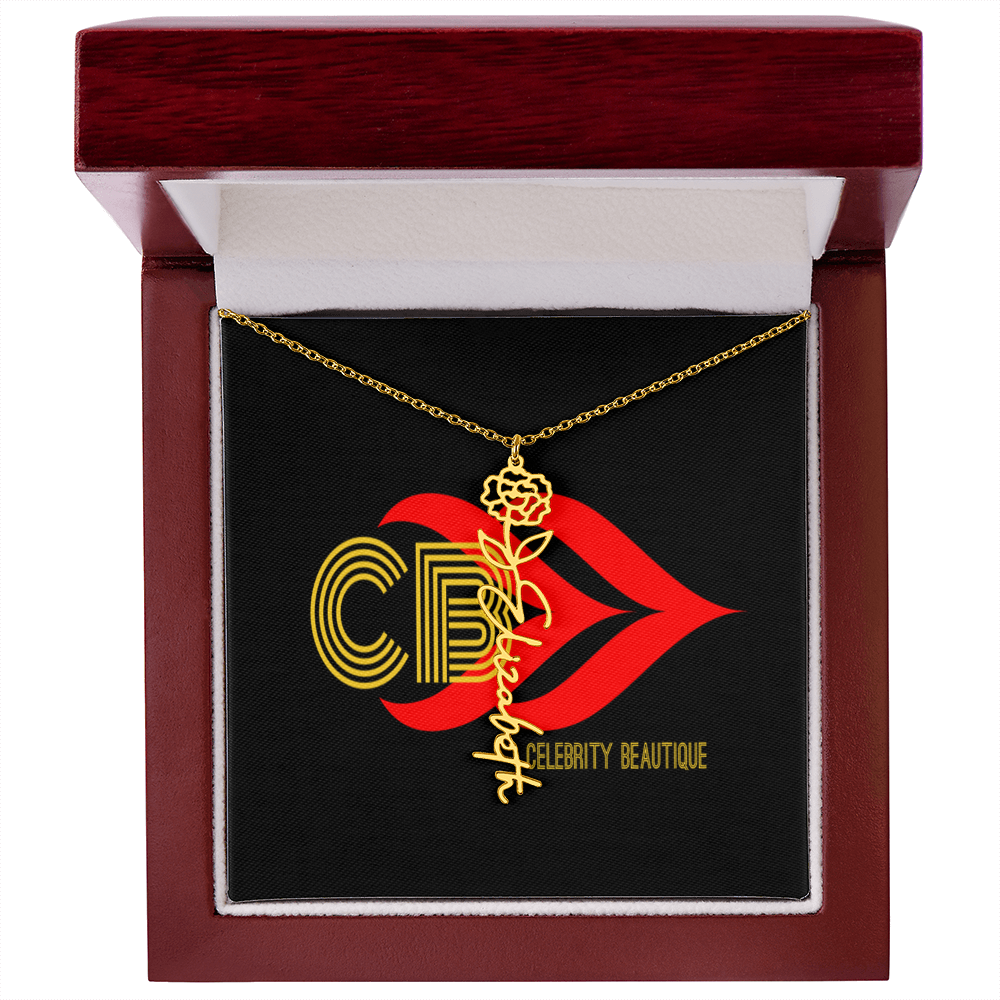 Celebrity's Flower Name Necklace