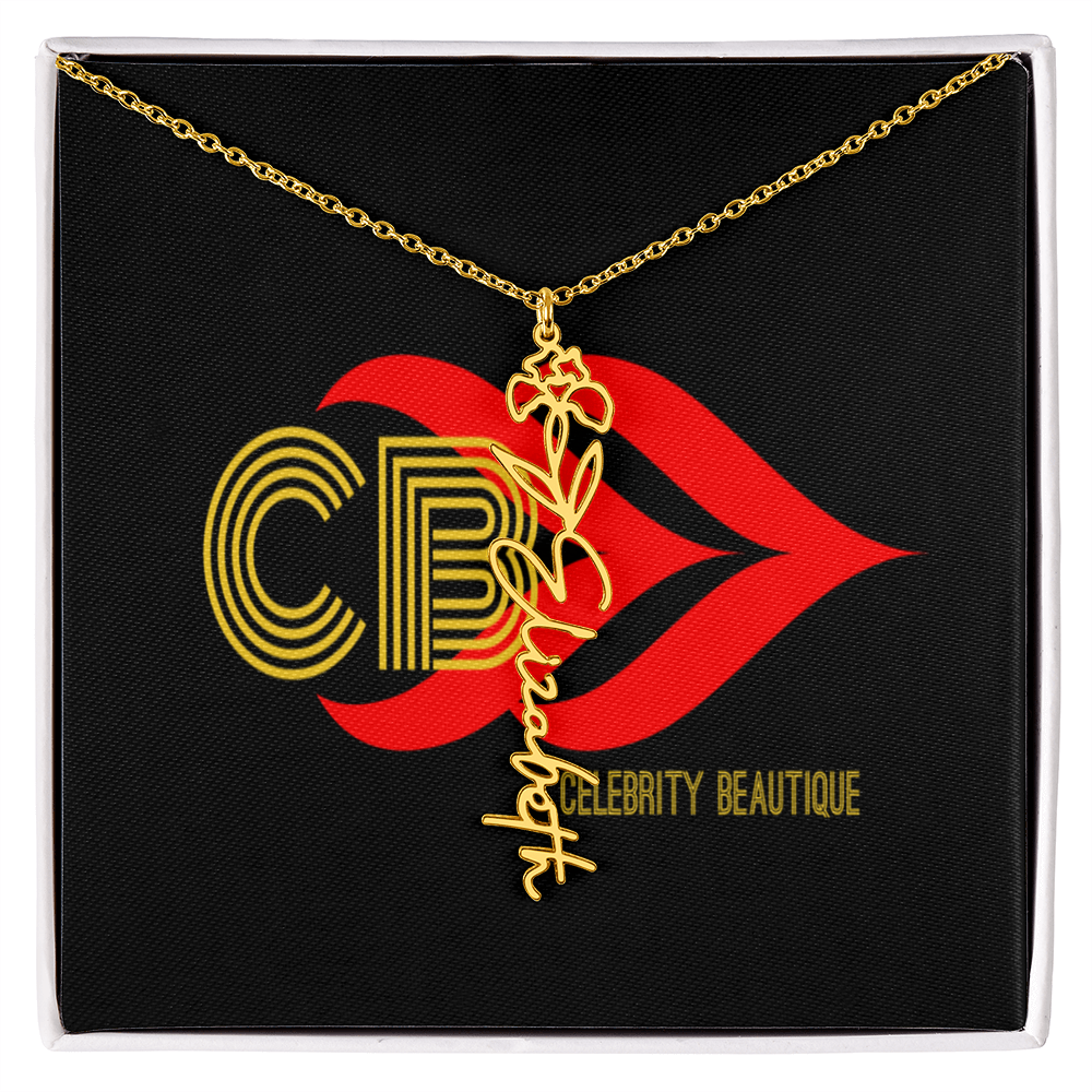 Celebrity's Flower Name Necklace