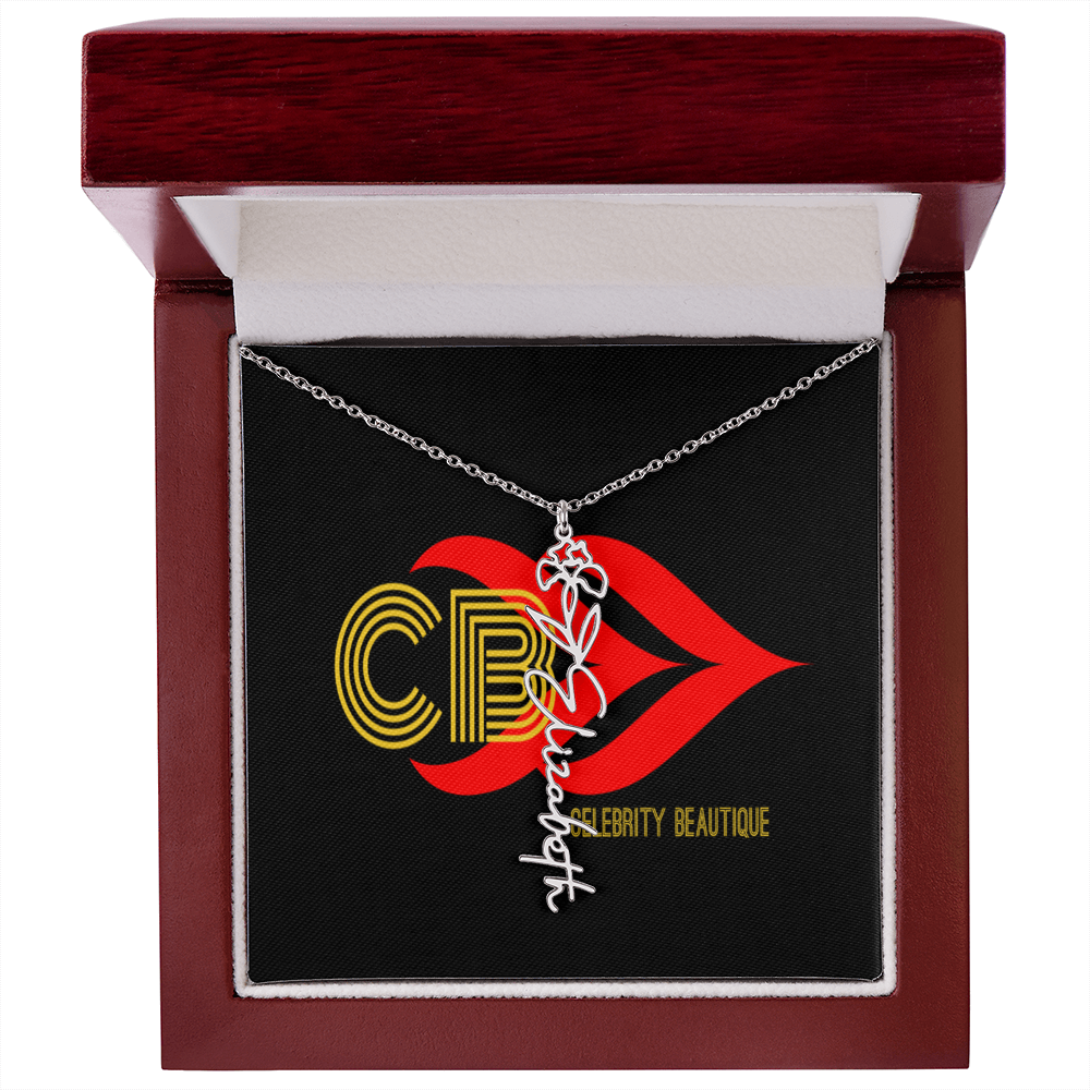 Celebrity's Flower Name Necklace
