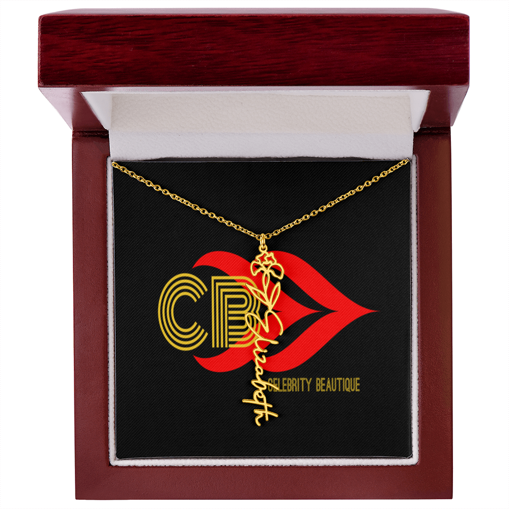 Celebrity's Flower Name Necklace