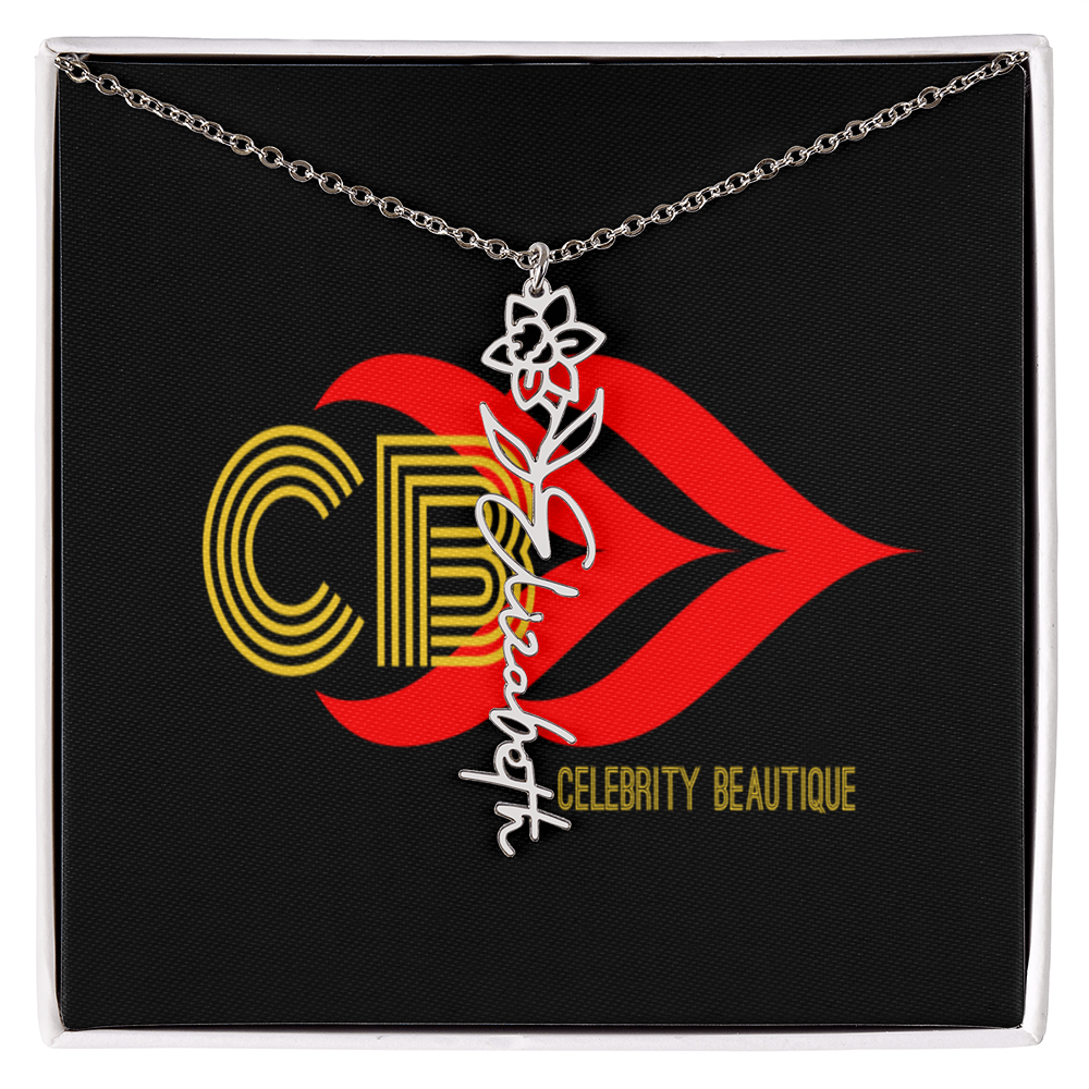 Celebrity's Flower Name Necklace