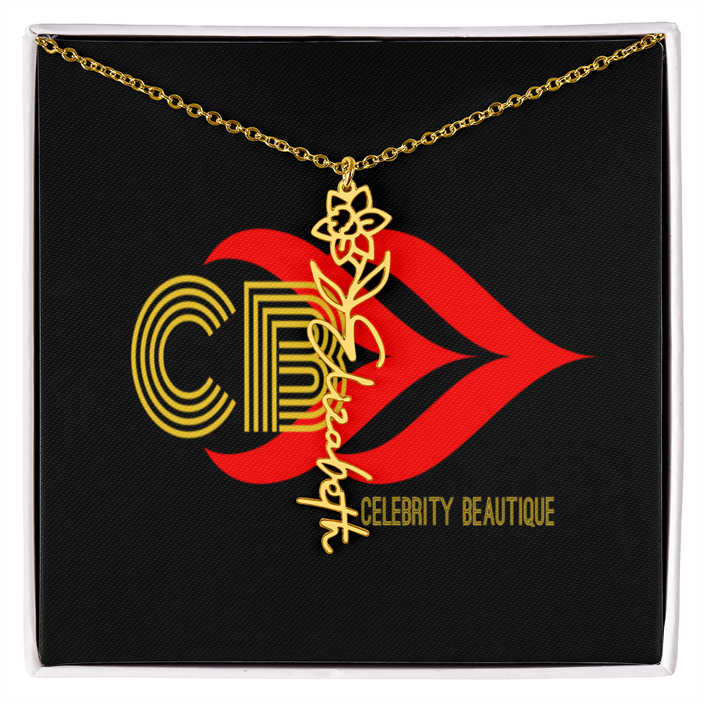 Celebrity's Flower Name Necklace