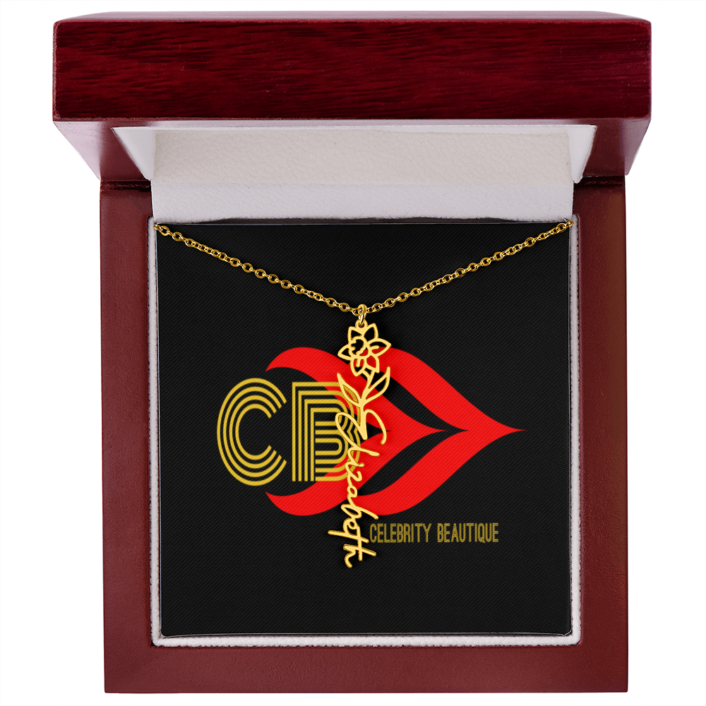 Celebrity's Flower Name Necklace